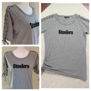 Touch by Alyssa Milano Pittsburgh Steelers Lace Up Top